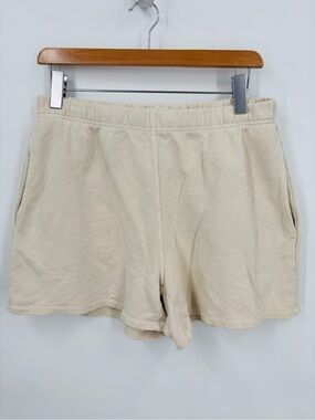 MATE the label cream fleece pocket shorts